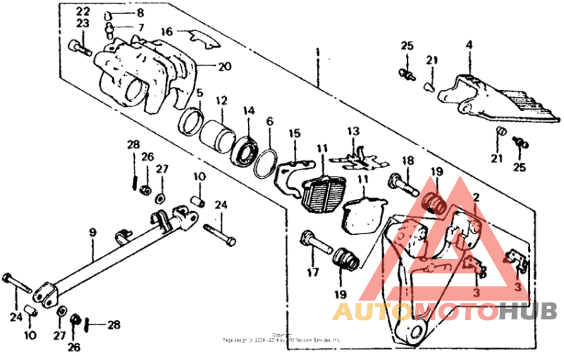 Rear brake caliper 79-80