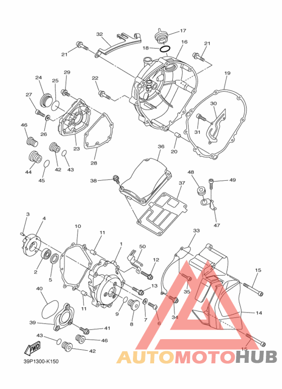 Crankcase cover ass`y  (v