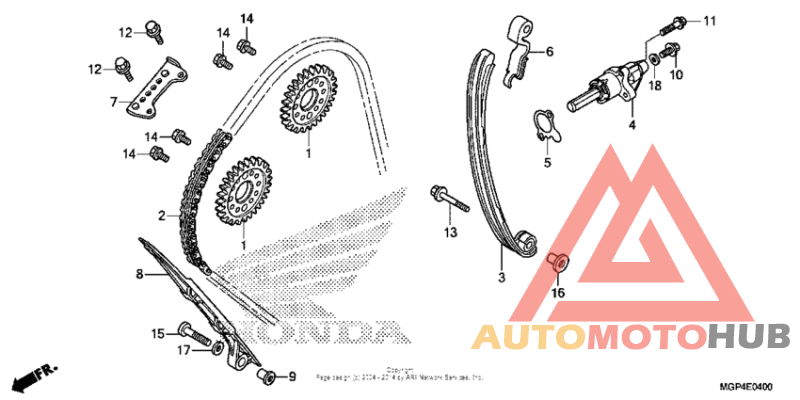 Cam chain + tensioner
