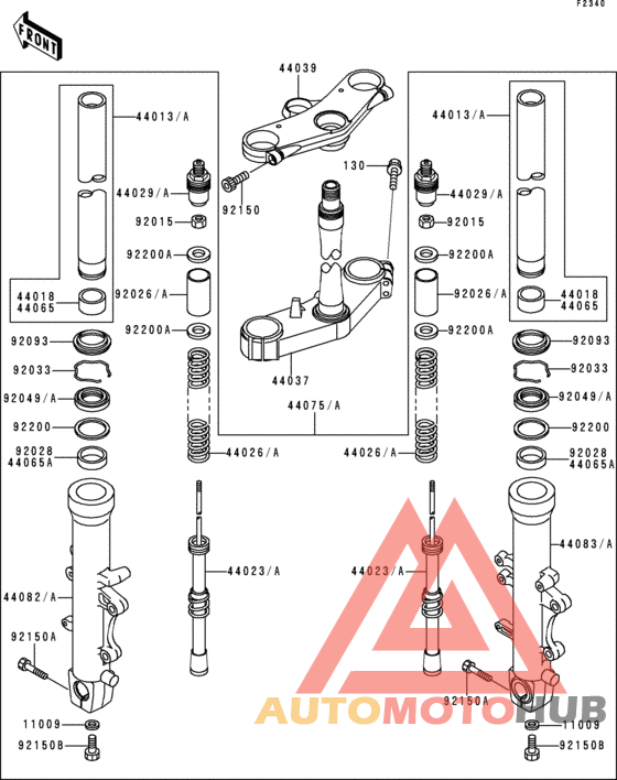 Front fork(-jkazx900cca032425)
