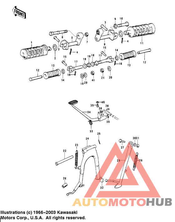 Footrests/stands/brake pedal