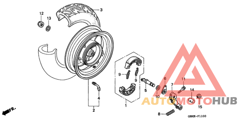 Rear wheel complete assy