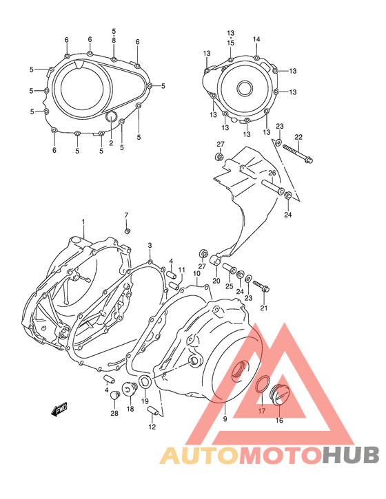Crankcase cover ass`y  (v