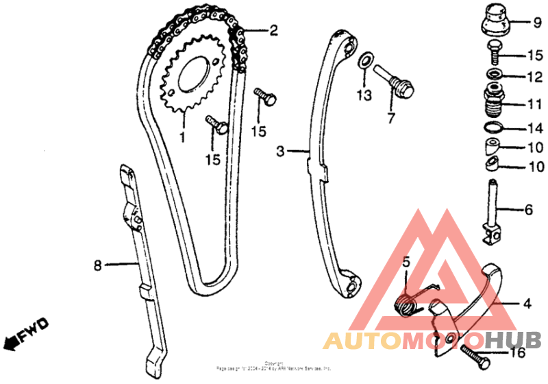 Cam chain + tensioner