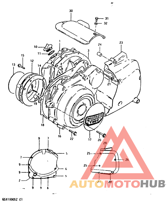 Crankcase cover ass`y  (v