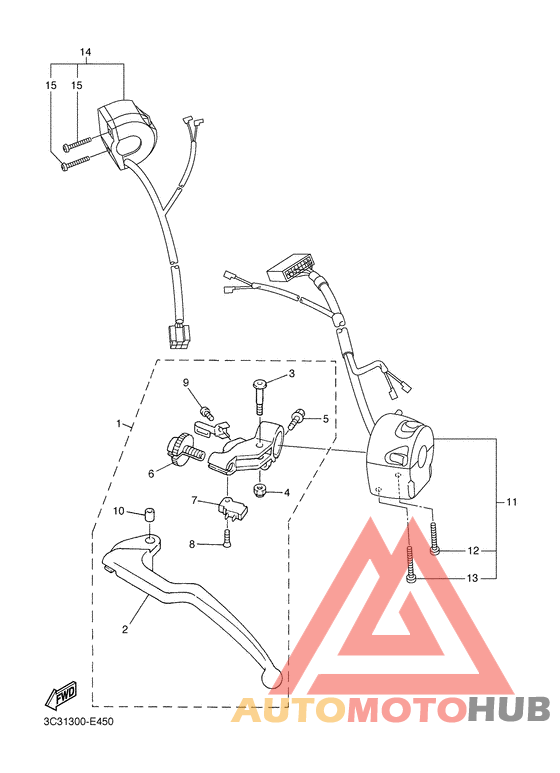 Handle switch. lever
