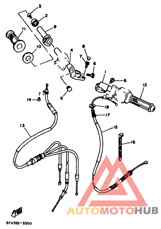 Steering handle. cable
