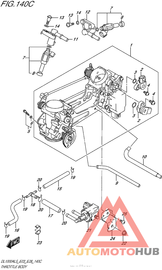 Throttle Body (Dl1000Al5 E33)