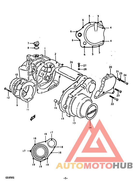 Crankcase cover ass`y  (v