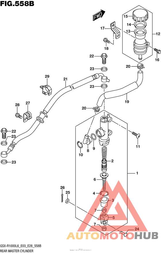 Rear Master Cylinder (Gsx-R1000L6 E28)