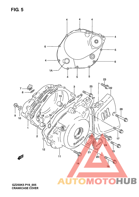 Crankcase cover ass`y  (v