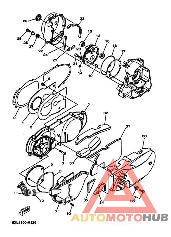 Crankcase cover ass`y  (v