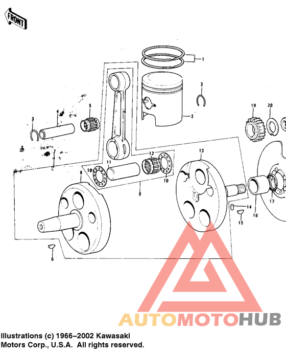 Crankshaft/piston/rotary valve