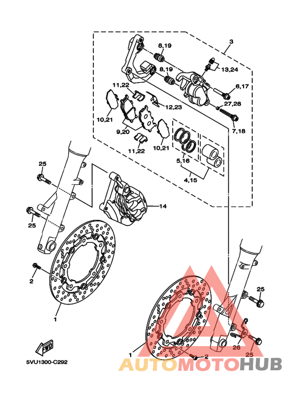 Передний суппорт