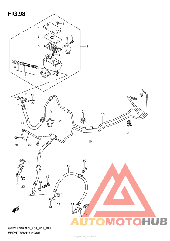Front Brake Hose (Gsx1300Ral3 E33)