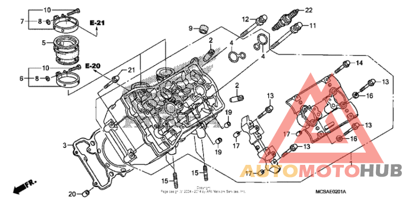 Левая головка цилиндров