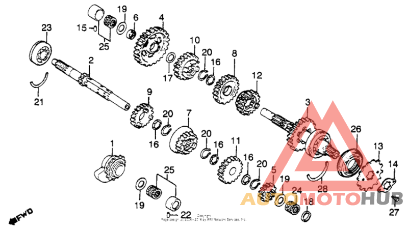 Transmission + rear balancer