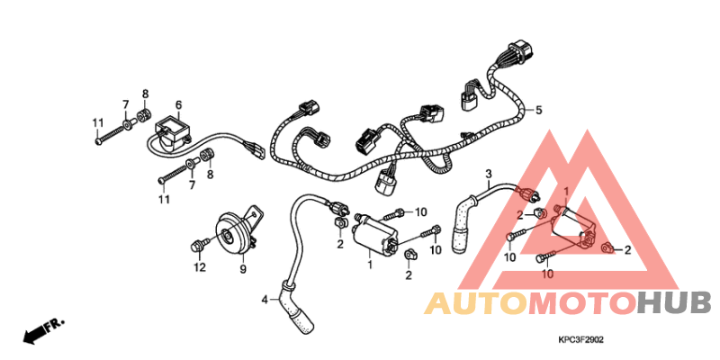 Sub harness/ignition coil