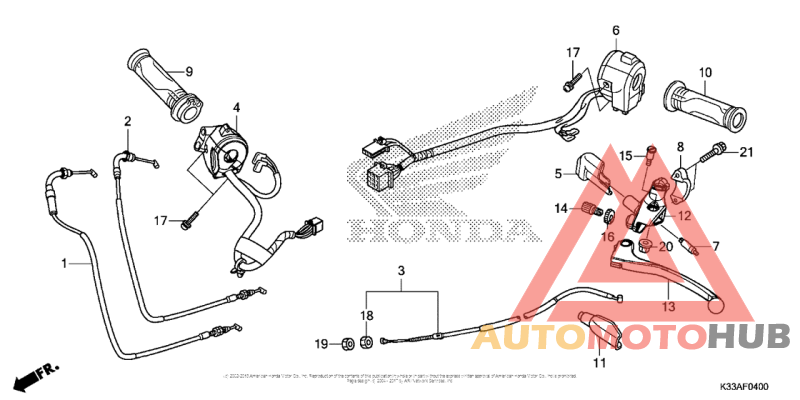 Handle Lever + Switch + Cable