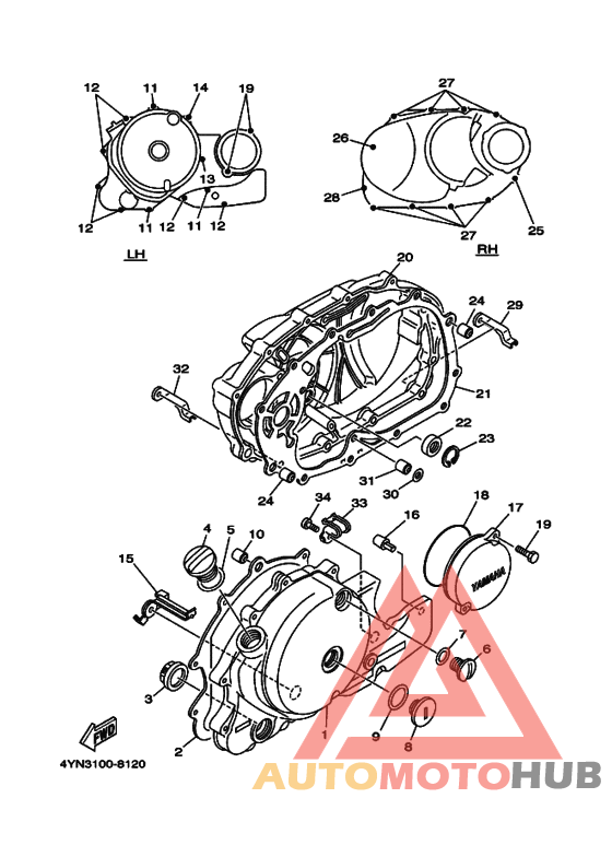 Crankcase cover ass`y  (v