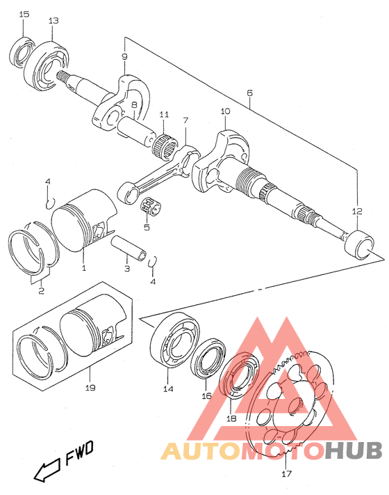 Вал коленчатый