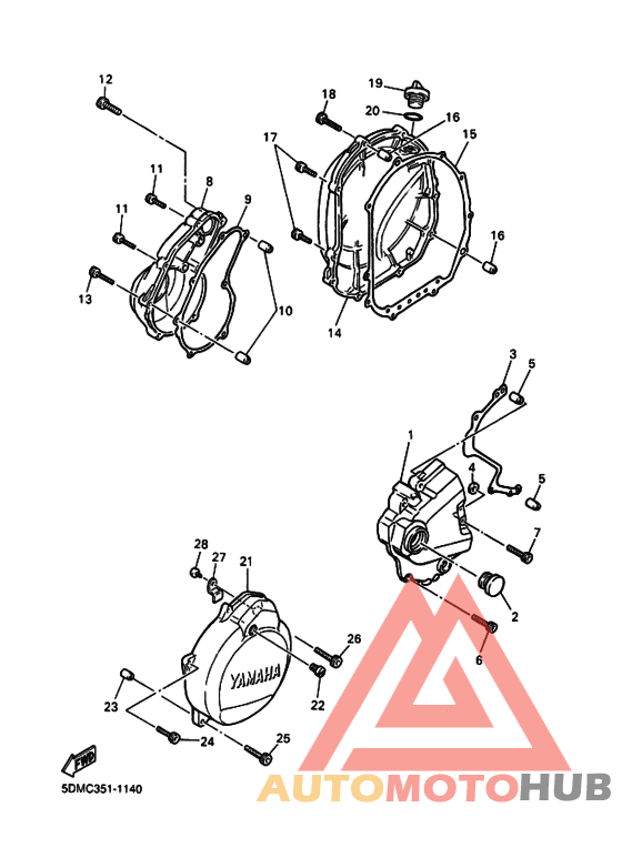 Crankcase cover ass`y  (v