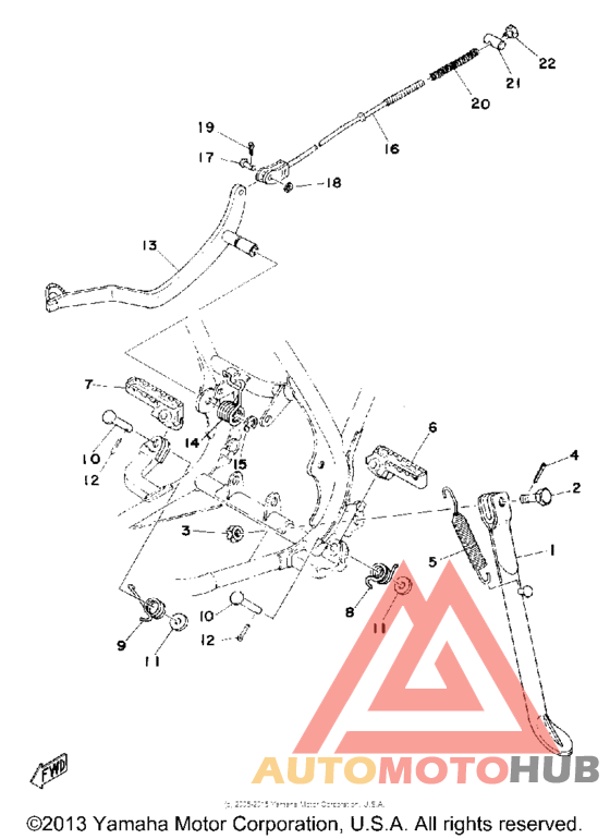 Stand - footrest - brake pedal