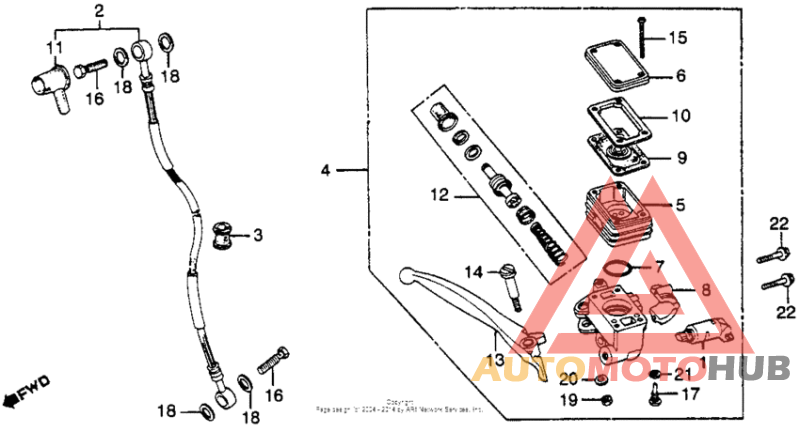 Front brake master cyl 80