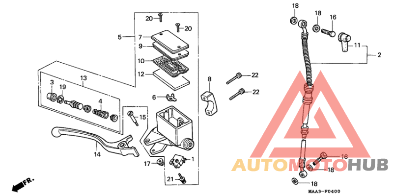 Fr. brake master cylinder
