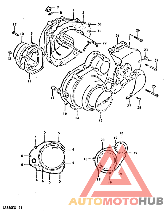 Crankcase cover ass`y  (v