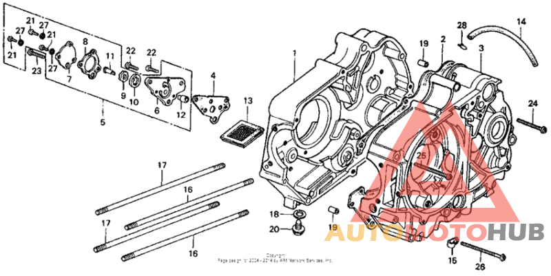 Crankcase + oil pump