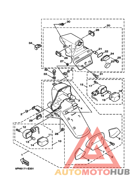 Taillight unit ass`y