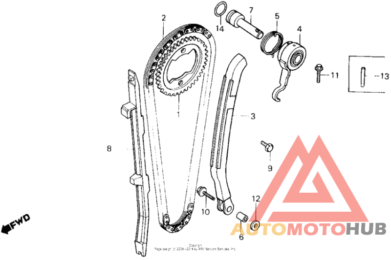 Cam chain + tensioner