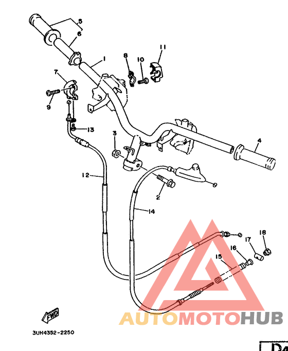 Steering handle. cable