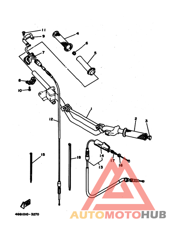 Steering handle. cable