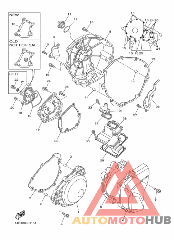 Crankcase cover ass`y  (v