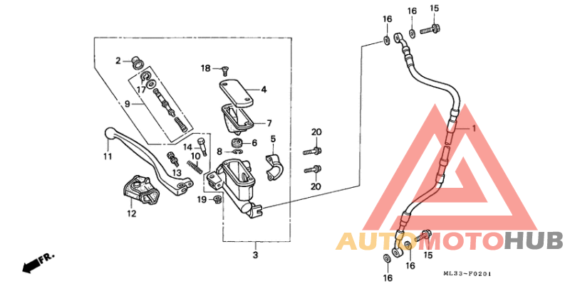 Fr. brake master cylinder