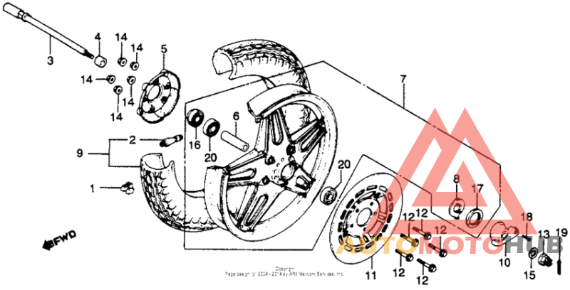 Переднее колесо