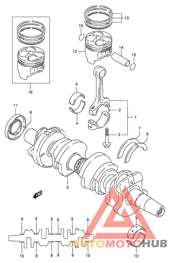 Вал коленчатый