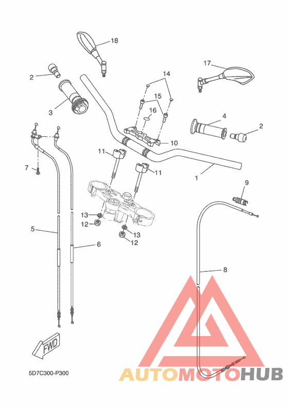 Steering handle & cable
