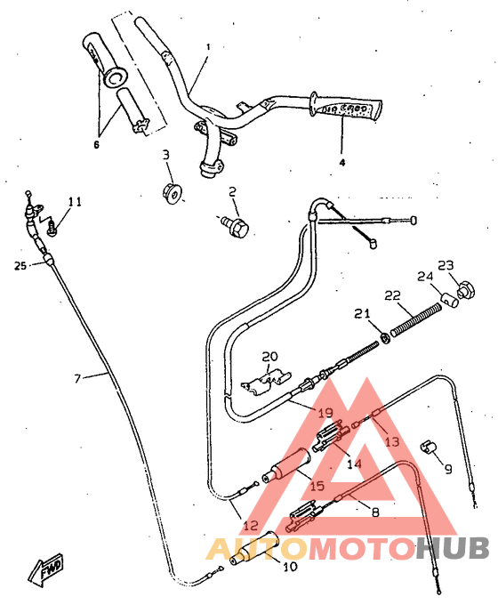 Steering handle. cable