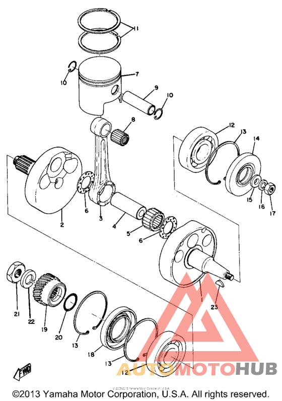 Crank & piston