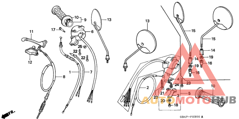 Handle lever/switch/cable