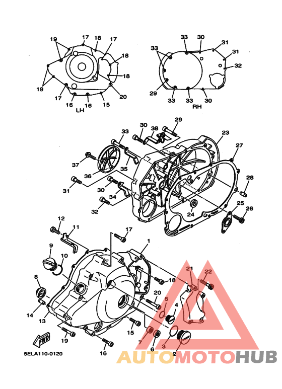 Crankcase cover ass`y  (v
