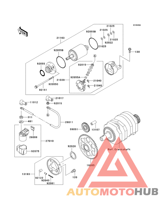 Starter motor(ex250-h14/h15)