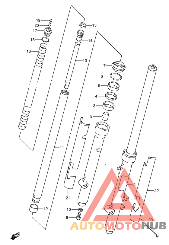 Демпфер передней вилки