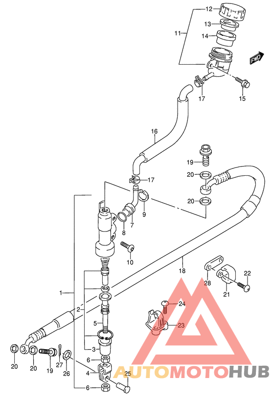 Задний тормозной цилиндр