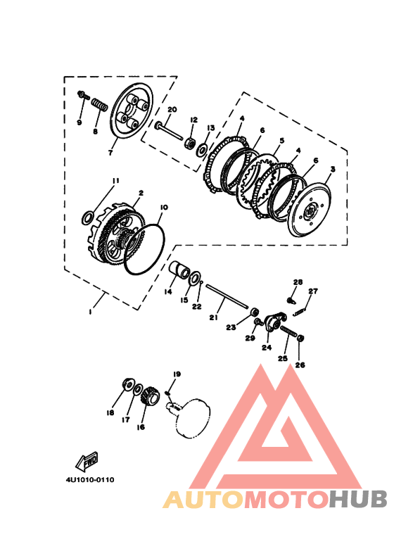 Сцепление и сервопривод