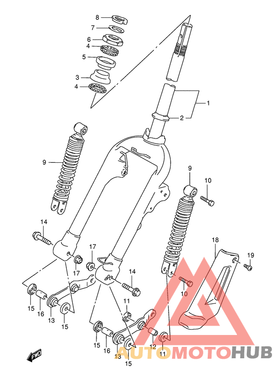 Вилка передней оси