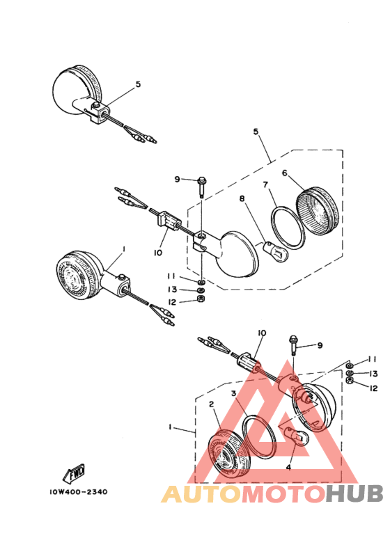 Rear flasher light assy